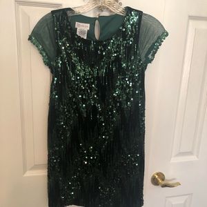 Bonnie Jean Girls Dress 10 Green Velvet 10A2-1568